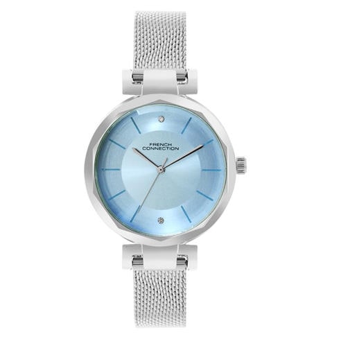 FCUK - Silver Case Round Shape Silver Strap Quartz Watch