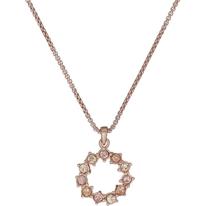 Ted Baker Women's Pink Crystal Hoop Pendant Necklace