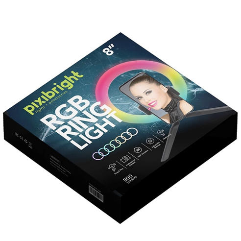 Pixibright - RGB Ring Light Selfie Sticks