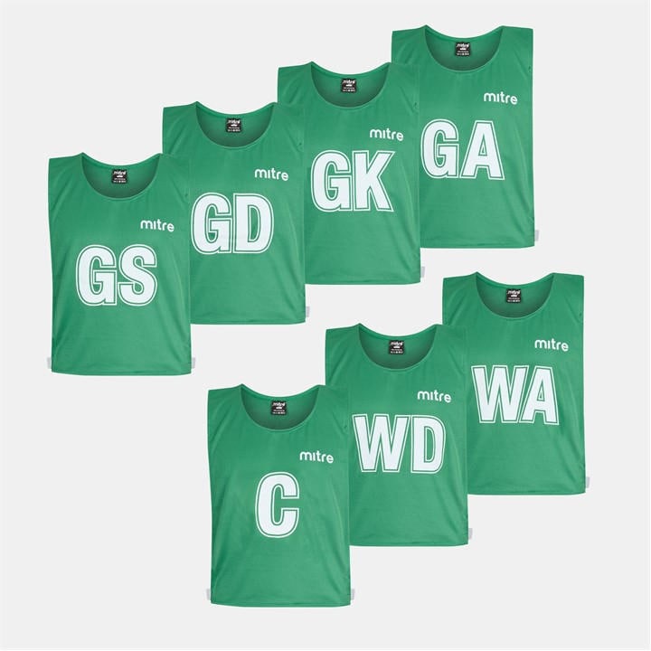 Mitre Adults Netball Bibs - Green