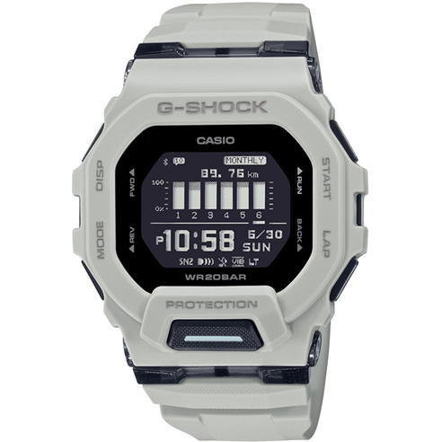 G SHOCK - Men's -SQUAD Quartz Water Resistant White Strap Digital Watch