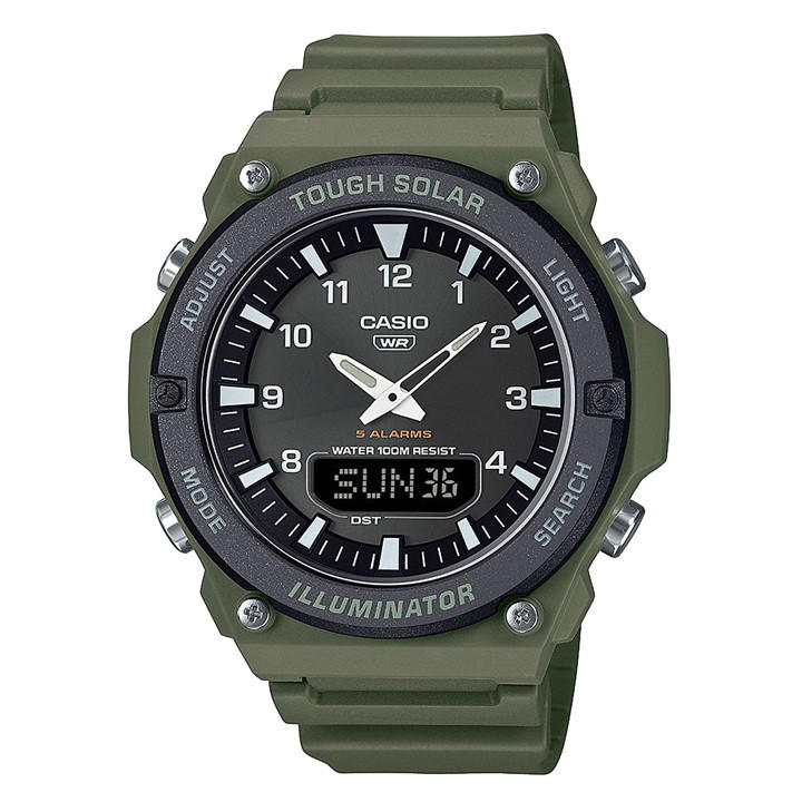 Casio Aq-s820w Watch In Green