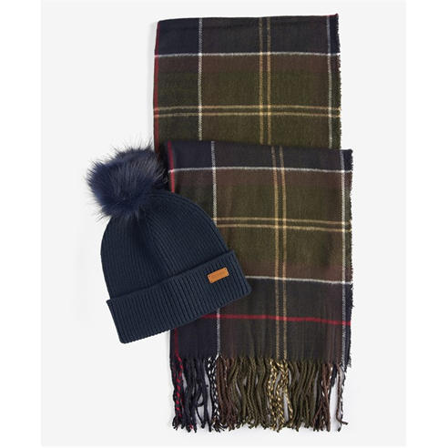 Barbour - Dover Beanie & Hailes Scarf Gift Set
