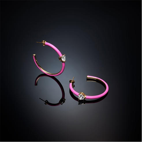 Chiara Ferragni - Women's Contemporary Shiny Hoop Earrings