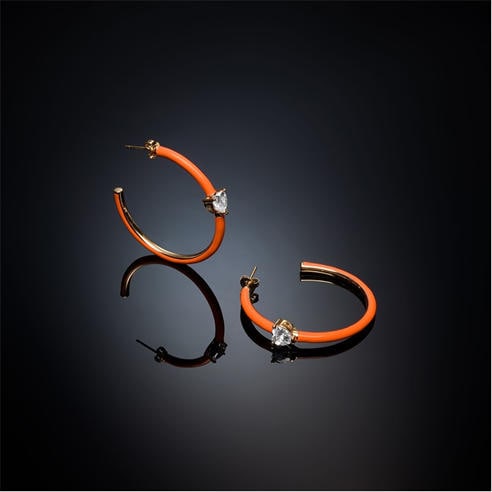 Chiara Ferragni - Women's Metallic Hoop Earrings