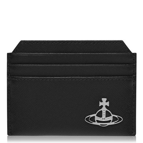 VIVIENNE WESTWOOD - Men's Plain Leather Orb Kent Card Holder