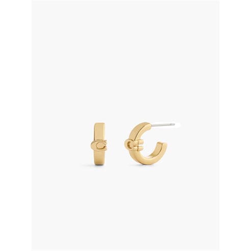 COACH - COACH SIGNATURE C HUGGIE EARRINGS