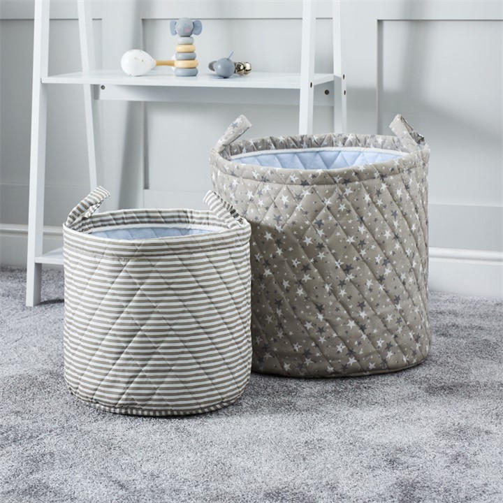 Ickle Bubba Unisex Grey 2 Pack Storage Baskets