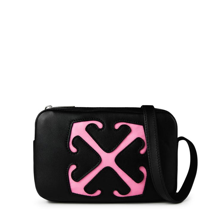 Off-white Metropolitan Camera Cross Body Bag In Black/rose Pink