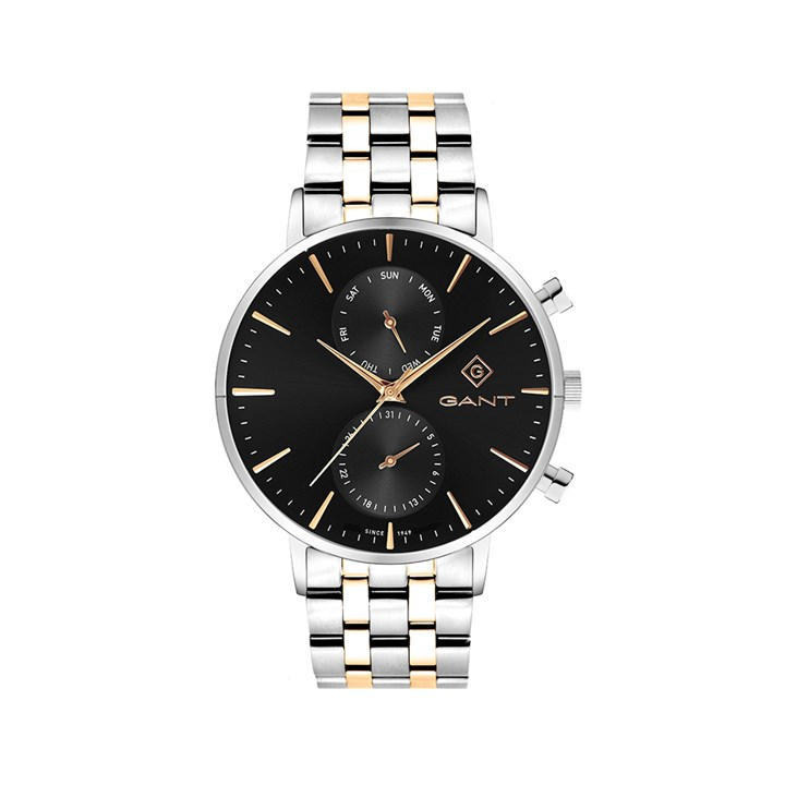 Gant Men's Silver Park Hill Day-Date Ii Wristwatch
