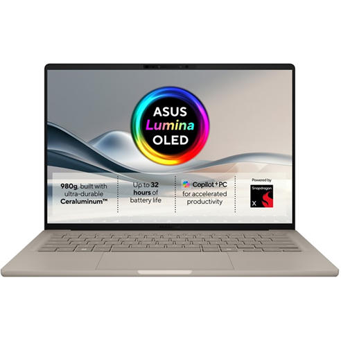 ASUS - ASUS Zenbook A14 UX3407QA 14Inch Laptop - Qualcomm Snapdragon 16GB 1TB