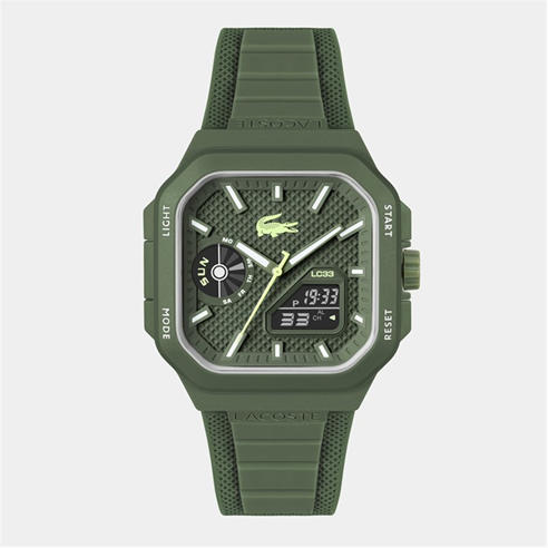 Lacoste - Lacoste Mens LC33 Silicone Analog-Digital Watch
