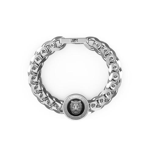 Guess - Guess 21mm Lion Coin & Black Bracelet
