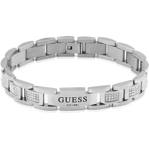 Guess - Guess 12mm Flat Chain & White Cz Bracelet