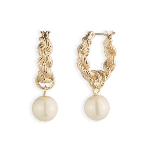 Lauren by Ralph Lauren - Lindella Pearl-Drop Huggie Earrings