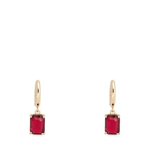 Lauren by Ralph Lauren - Siam Red Huggie Hoop Earrings
