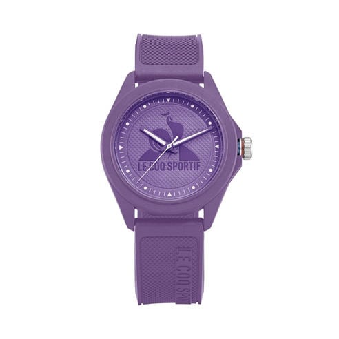 Le Coq Sportif - Women's Monochrome Purple Plastic Strap Digital Watch