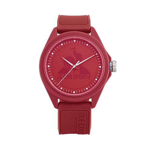 Le Coq Sportif - Men's Monochrome Red Plastic Strap Digital Watch