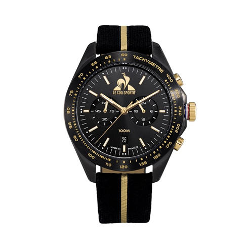 Le Coq Sportif - Golden Rooster Black Nylon Digital Watch