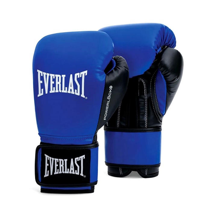 Everlast Unisex Blue Powerlock Boxing Hook & Loop Glove