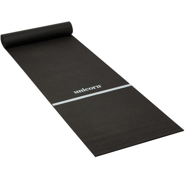 UNICORN DARTS NON-SLIP BLACK DARTS MAT WITH WHITE OCHE LINE