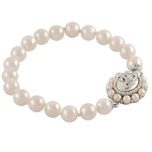VIVIENNE WESTWOOD - Amaya Large Pearl Bracelet Gold Plated Bracelet