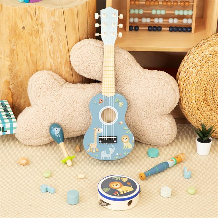 Tooky Toy Wooden Jungle Musical Instrument Set - Multi