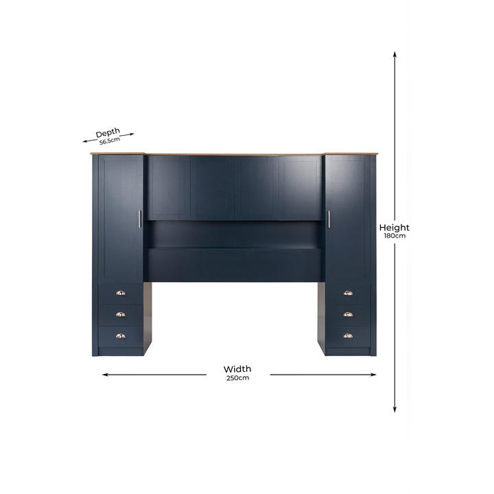 Homelife Lancaster Overbed Storage Unit Wardrobes House of Fraser