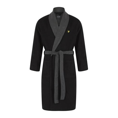 Lyle and Scott - Contrast Trim Towel Dressing Gown