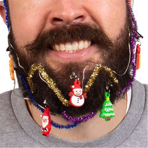 Fizz Creations - Beard Decorations LED Lights Tinsel Christmas Novelty Gift