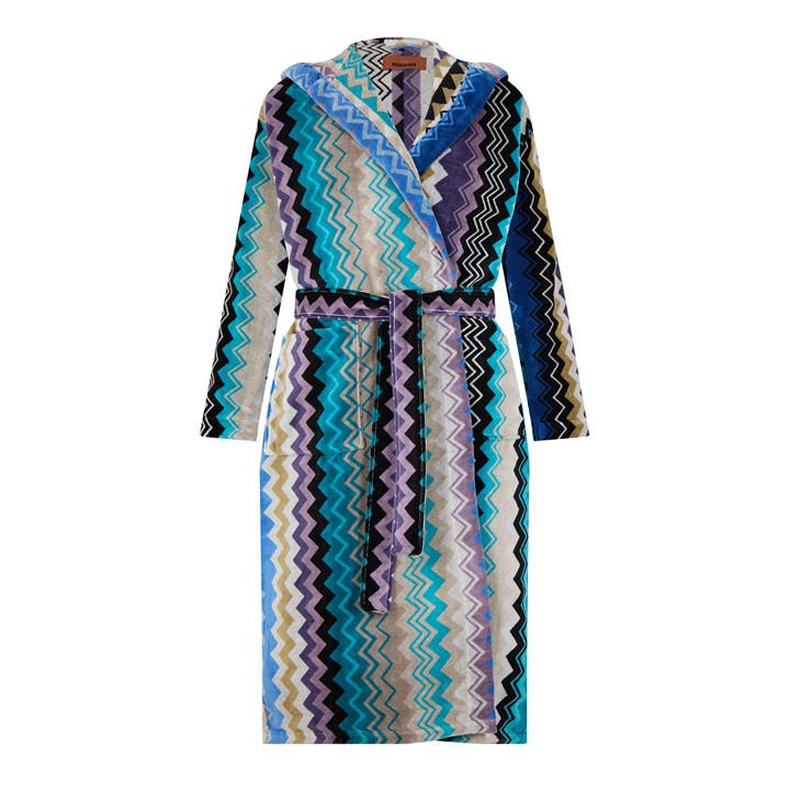 Missoni Home Collection Unisex Multi Giacomo Hooded Bathrobe Large
