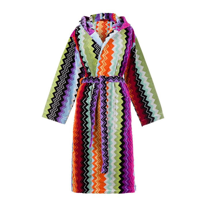 Missoni Home Collection Unisex Multi Giacomo Hooded Bathrobe Large