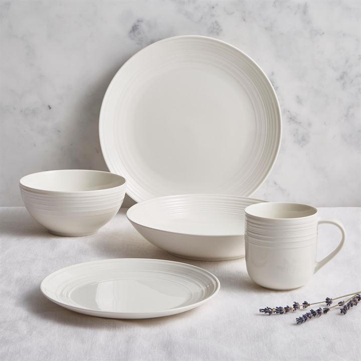 Nestasia White 16 Piece Dinnerware Set White Crockery Set For 16
