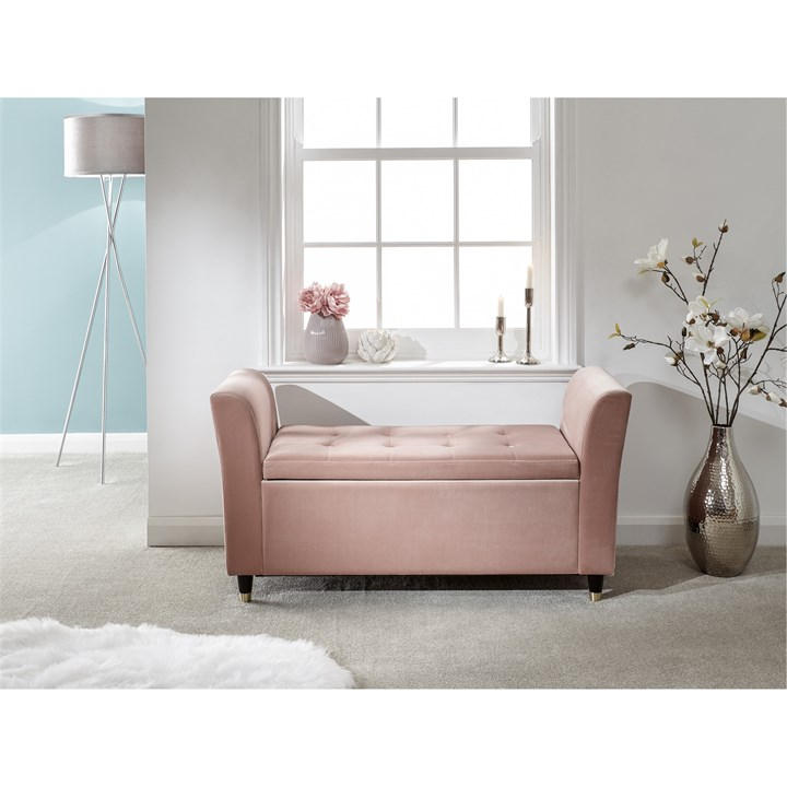 Gfw Unisex Pink Genoa Upholstered Window Seat