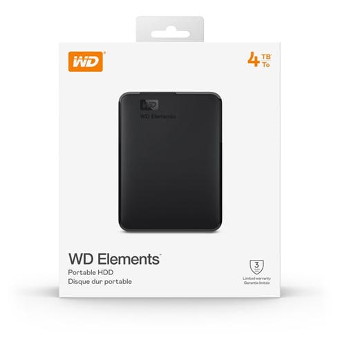 Western Digital - WD 4TB Elements Portable External Hard Drive WDBU6Y0040BBK-WESN