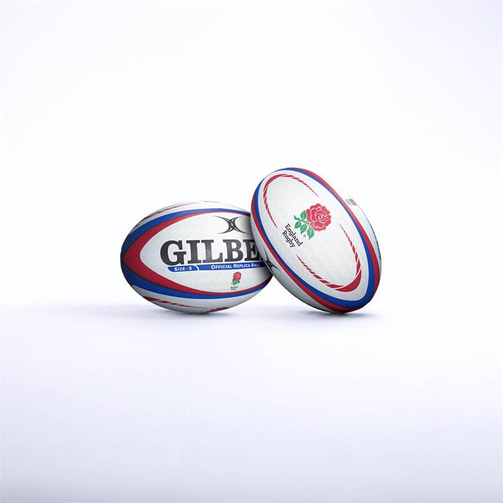 Gilbert Unisex White Replica Rugby Ball Size 5