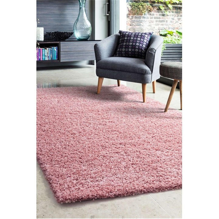 Homelife Unisex Pink Delta Shaggy Rug41