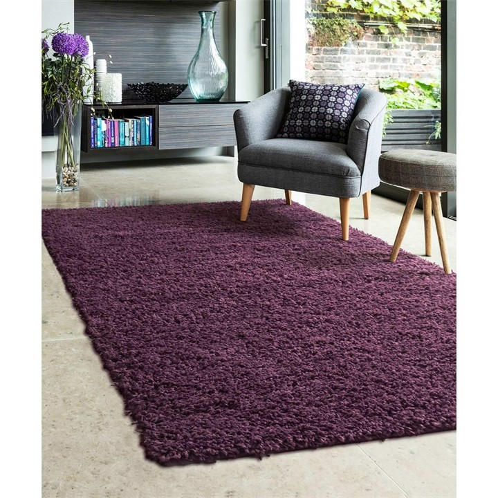 Homelife Unisex Purple Delta Shaggy Rug41