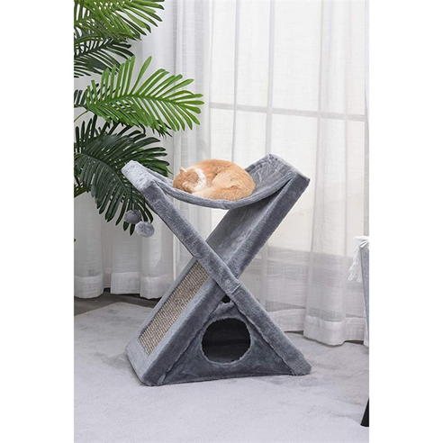 PawHut - PawHut - Triangular Cat Tower Scratching Post