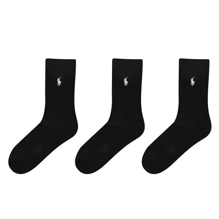 POLO RALPH LAUREN WOMEN'S 3-PACK CREW SOCKS