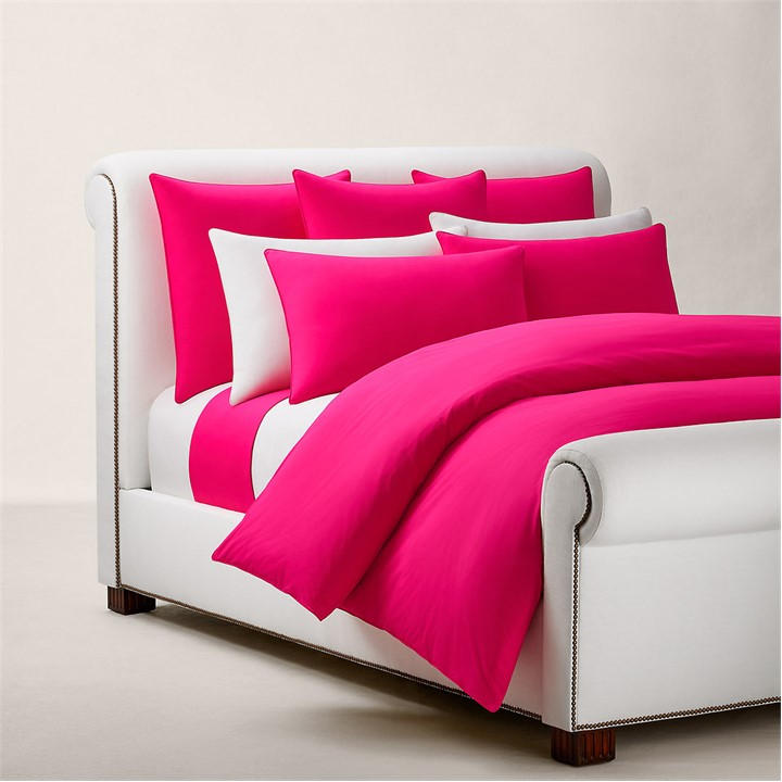 Ralph Lauren Home Unisex Pink Player Fitted Sheet Double