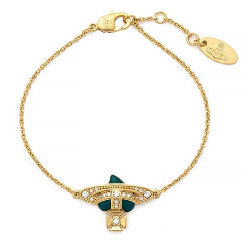 VIVIENNE WESTWOOD - Women's New Diamante Heart Chain Bracelet