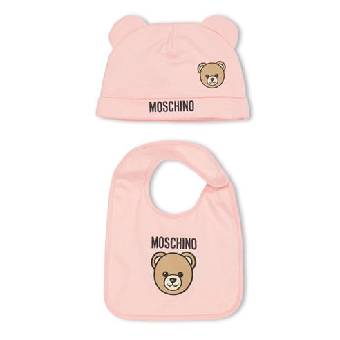 MOSCHINO - Kids' Hat and Bib Set Baby Bib