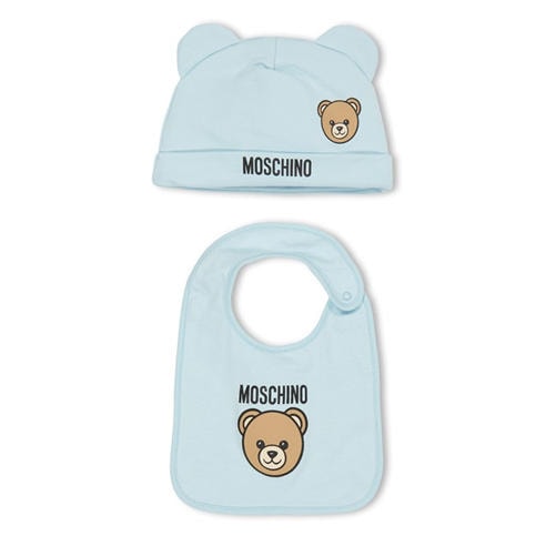 MOSCHINO - Kids' Hat and Bib Set Baby Bib