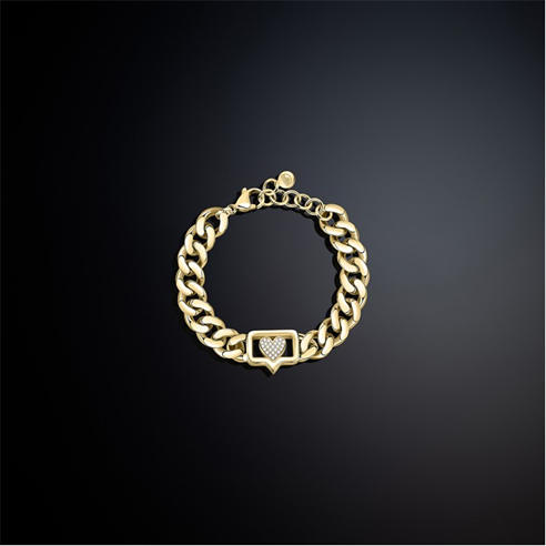 Chiara Ferragni - Women's Eye Motif Shiny Metal Chain Bracelet