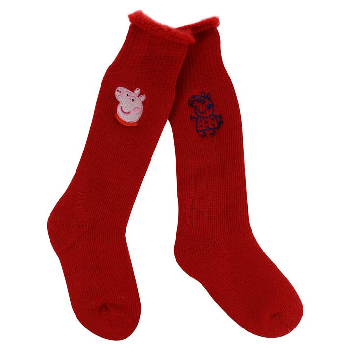 Regatta Girls Red/Peppa Kids 2 Pack Wellington Sock Uk Size 3-5.5