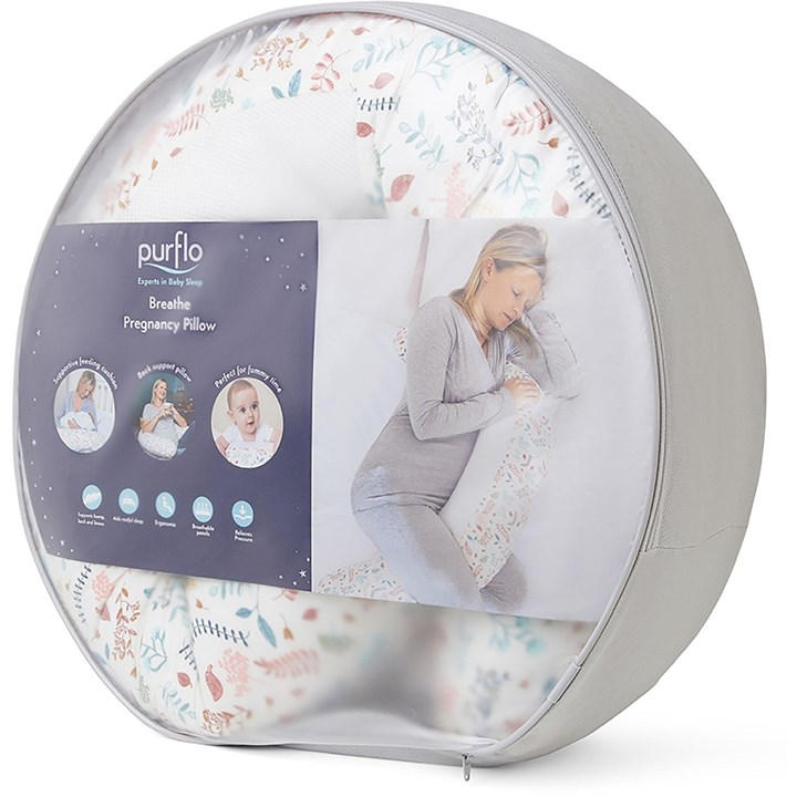 Purflo Unisex Multi Breathe Pregnancy Pillow In Botanical
