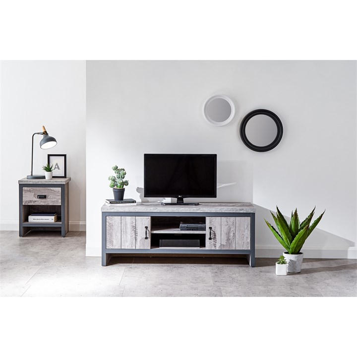 Gfw Unisex Grey Boston 2 Door Tv Unit