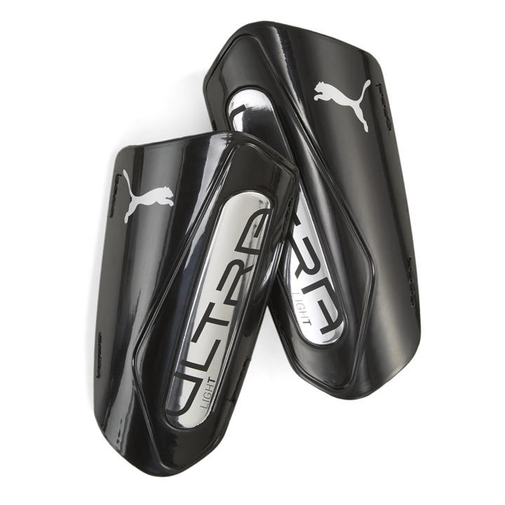 Puma Unisex Black Ultra Light Strap Shin Guards Medium