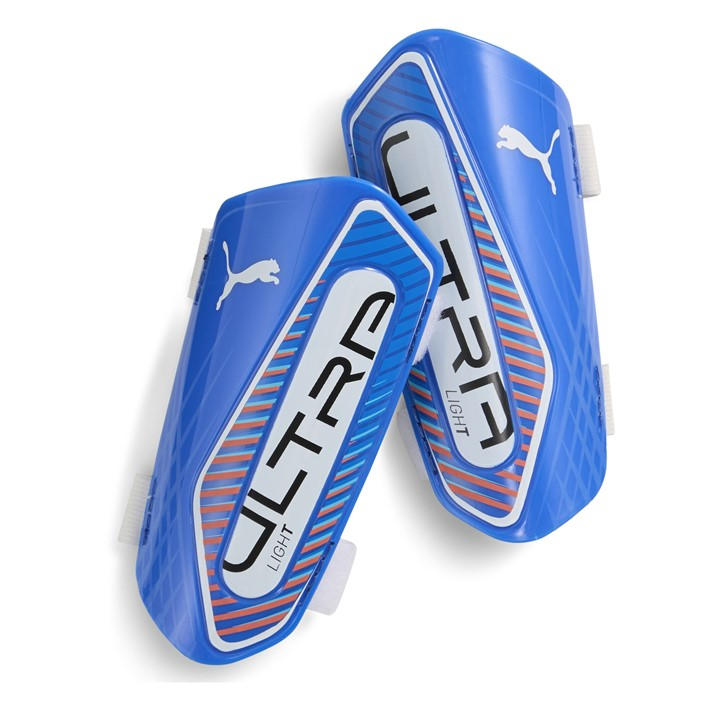 Puma Unisex Blue Ultra Light Strap Shin Guards Medium